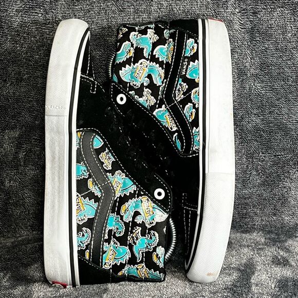 VANS SK8-HI Pro Vanosaur Suede Black Men Sneaker Sz 5.5 - Picture 2 of 7